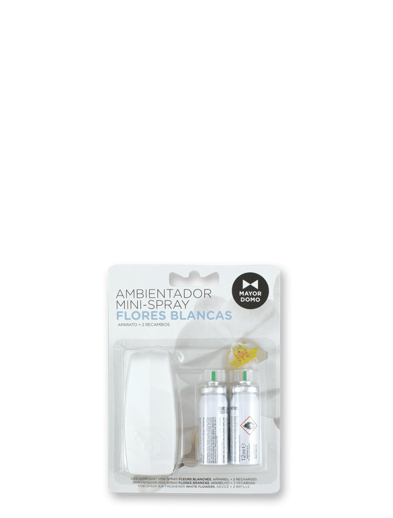 MiniSpray Air Freshener White Flowers 2 x 12 ml Mayordomo